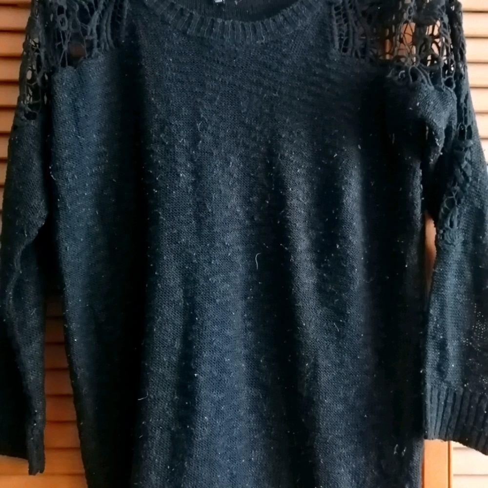 Black knit sweater